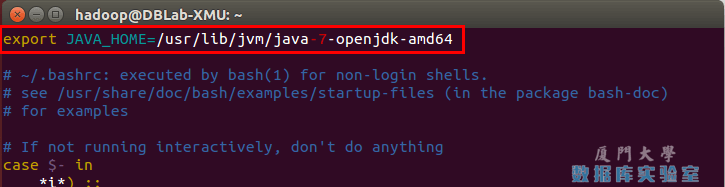 用 profile 配置文件设置 JAVA_HOME 等环境变量的文本编辑界面