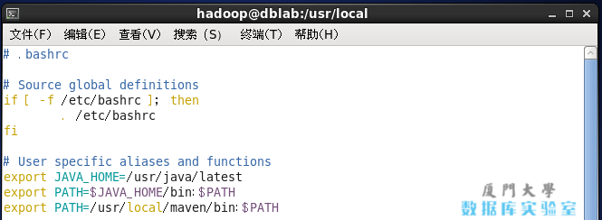 解压 Maven 后的 /usr/local/maven 目录结构